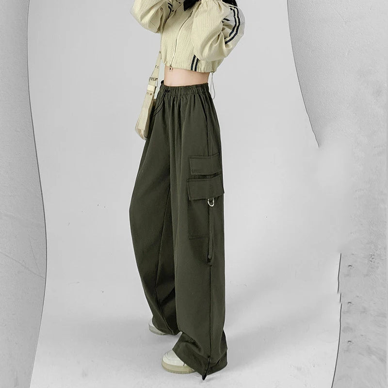 Work Pants Women's Pants Summer New High Waist Quick-Dry Sports Pants Loose Casual Wide-Leg Pants Women's Pants